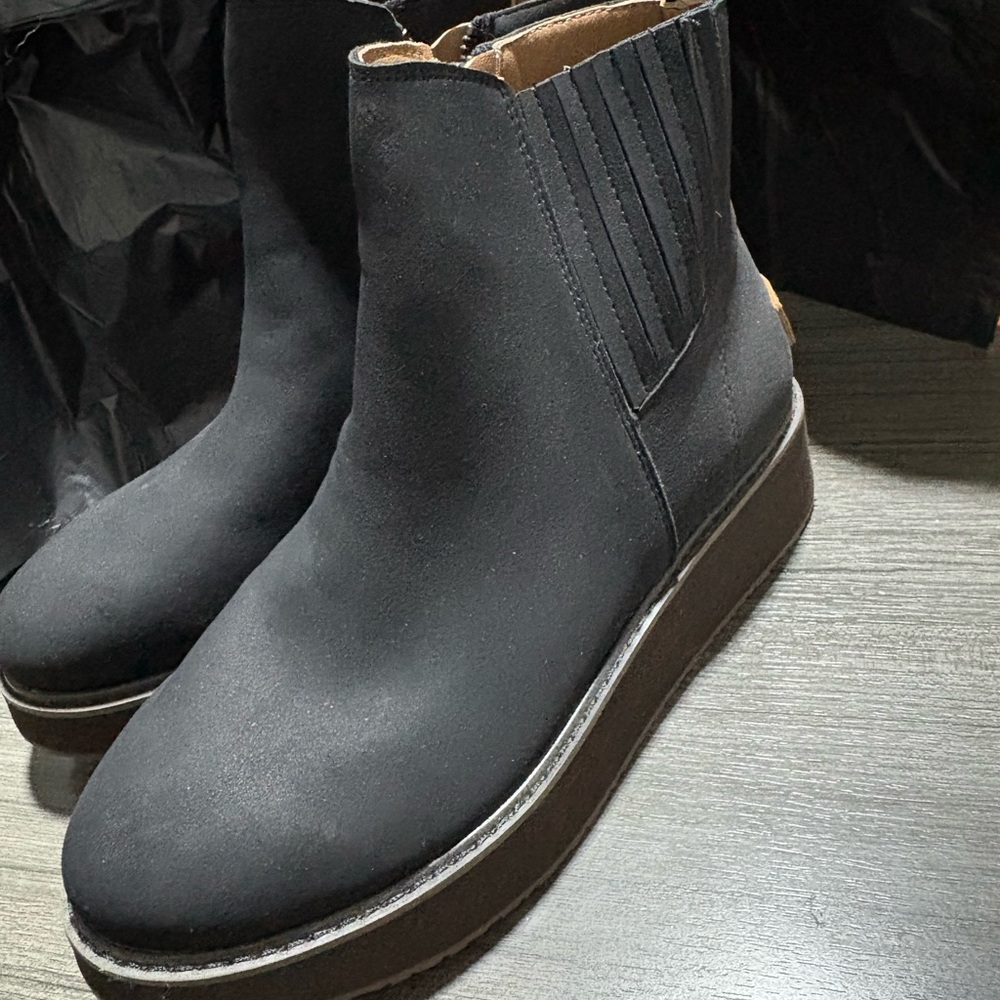 Yellow Box Black Platform Chelsea Bootie
